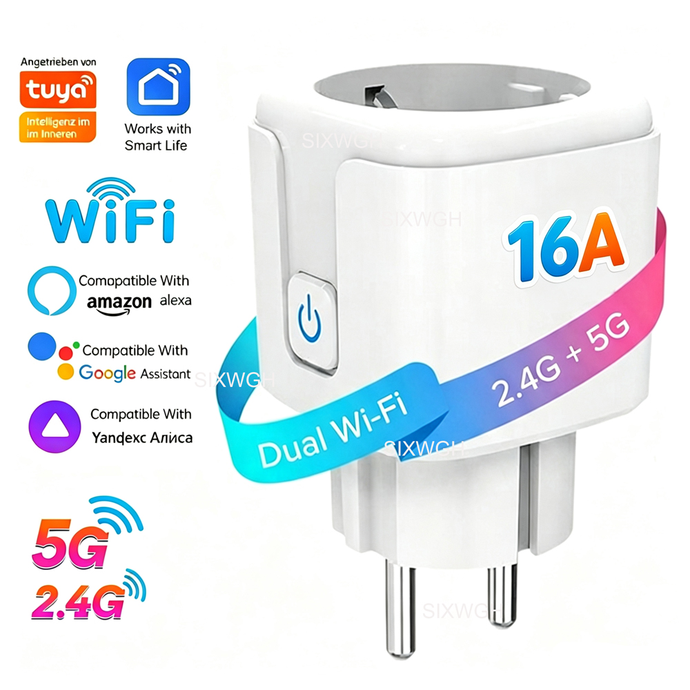 Timer Dual Outlet - Stop Kontak Pintar Tuya WiFi Dual-Band