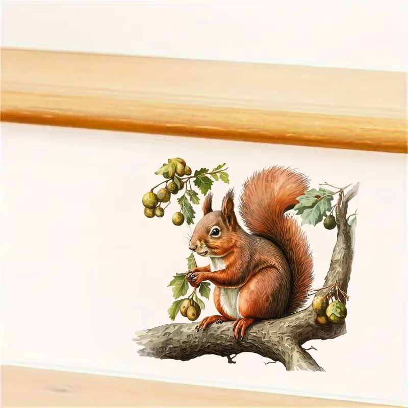 Stiker Dinding Tupai Lucu Deko - Pvc Panel Background ulasan dan harga